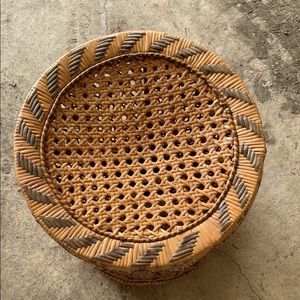 Vintage wicker stool
